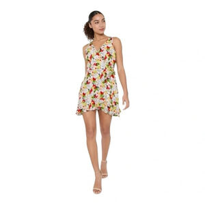 Likely Dresses Likely Vera Faux Wrap Dress Ivory Red Multi Floral NWOT‎